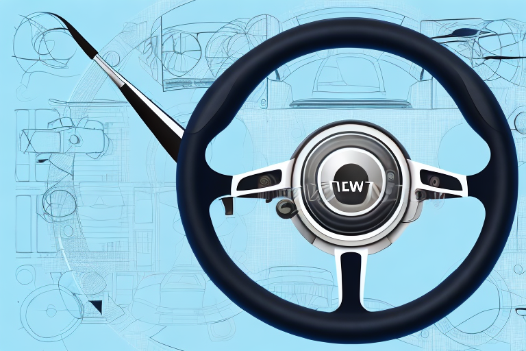 A car steering wheel being professionally refurbished