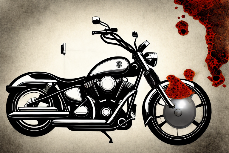 A motorcycle with an open gas tank