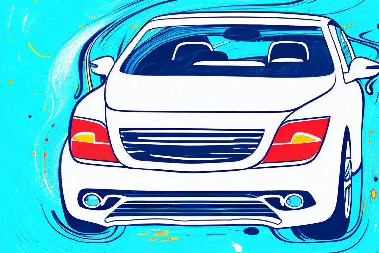 A car with a vibrant