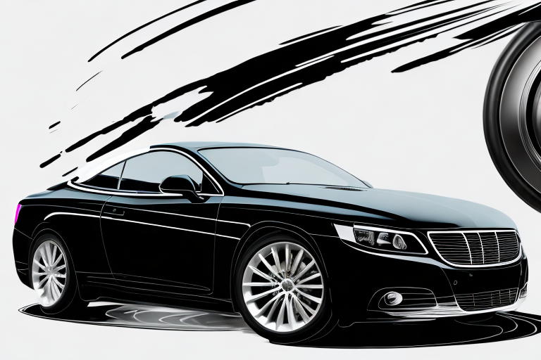 A glossy black car with a shine that reflects the surrounding
