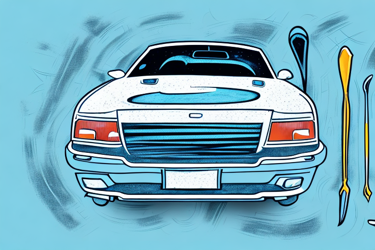 A car with visible scratches on its surface