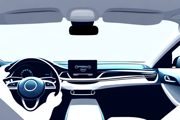 A variety of car interior cleaning products on the dashboard of a sparkling clean car interior