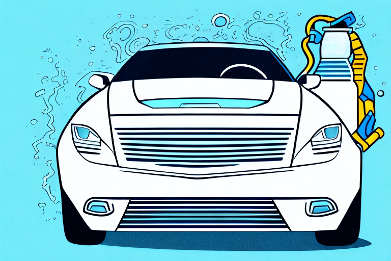 A car with its hood open