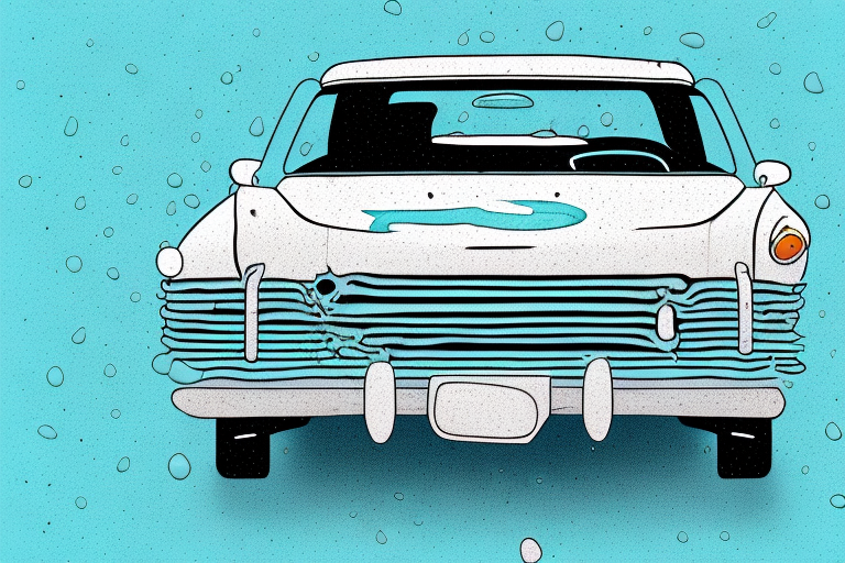 An open car with visible damp spots on the seats and floor