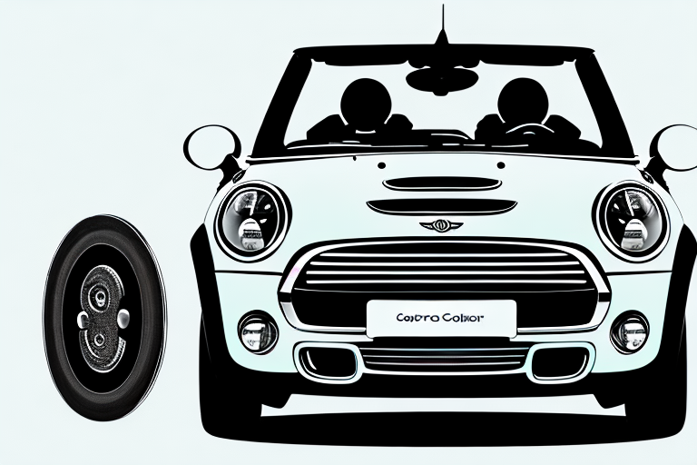 A mini cooper cabrio with its doors and trunk open