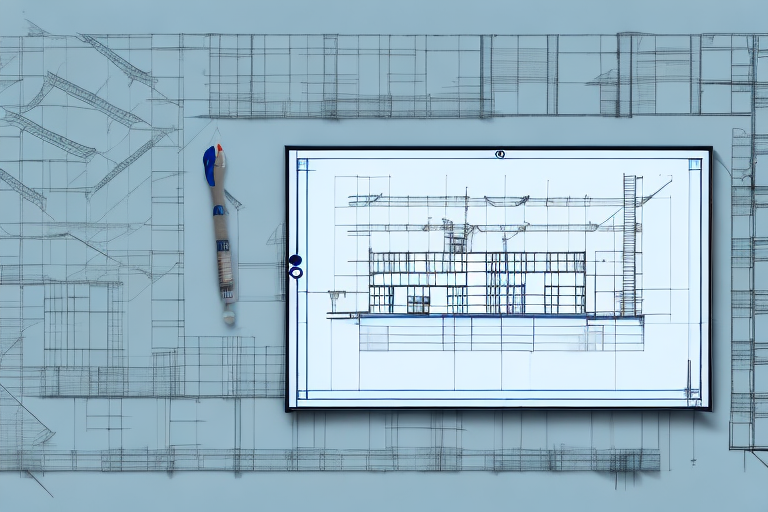 A construction site in pettendorf with various tools and blueprints