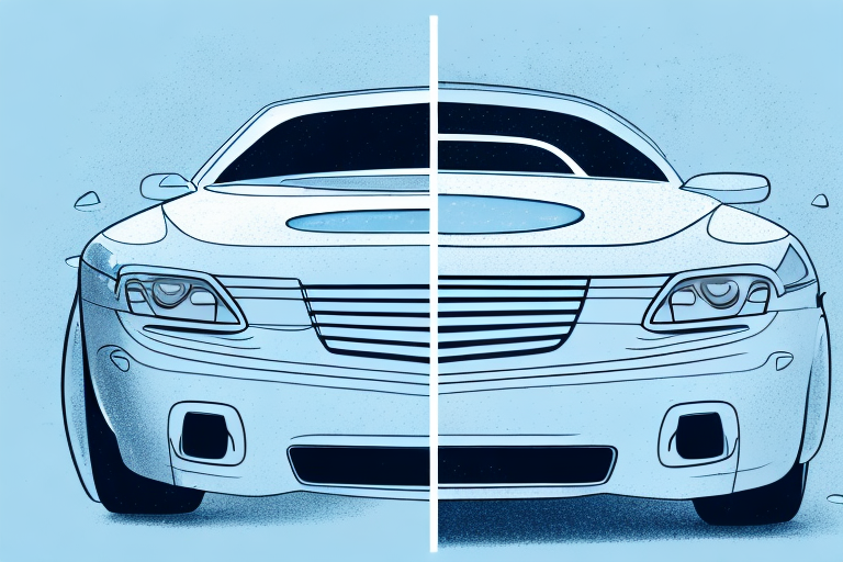 A car half polished and shiny