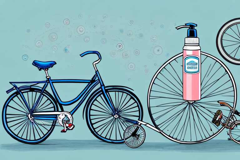A homemade bicycle cleaner in a spray bottle