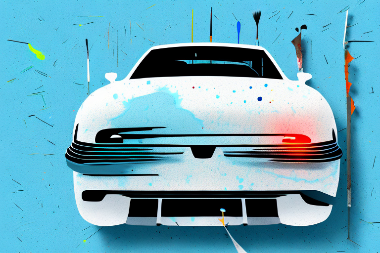 A car with a visible scratch on its paintwork