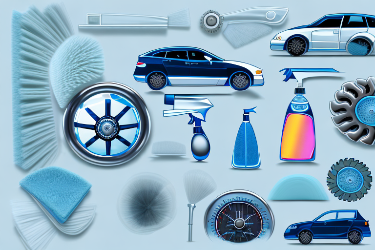 Various car fixtures such as steering wheel