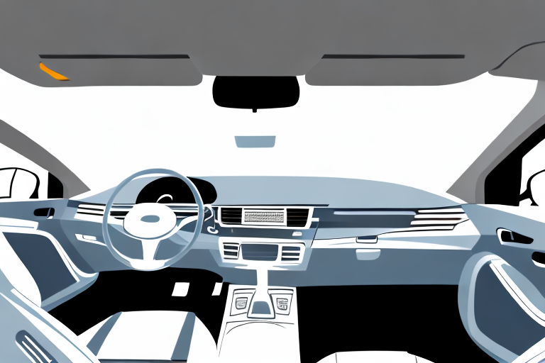 A car interior focusing on the driver's seat