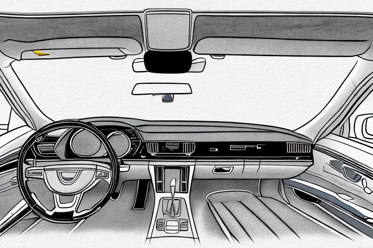 A car interior focusing on the leather seats