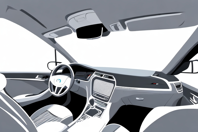 A car interior focusing on the front seats