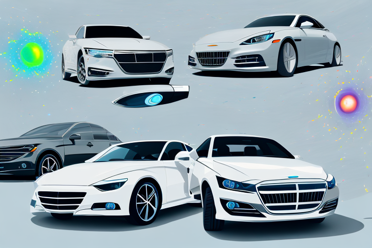 Several cars in various colors