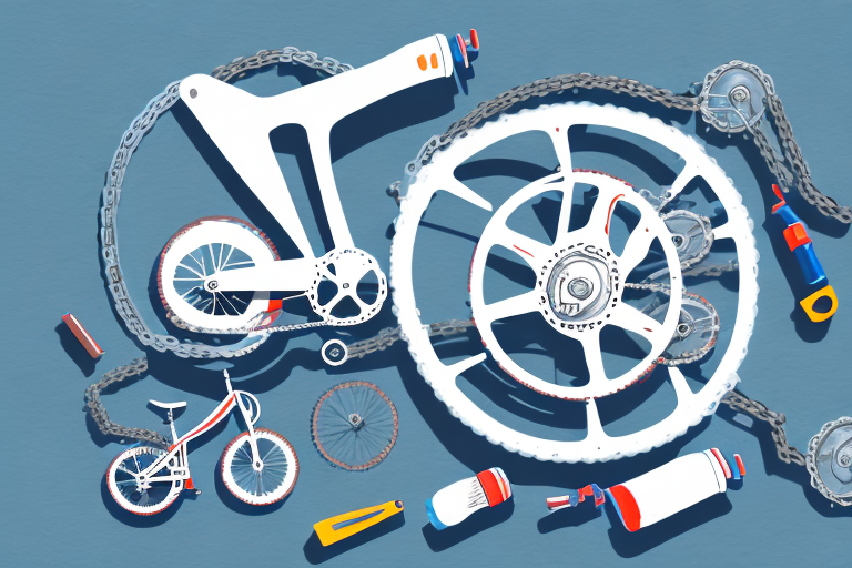 A bicycle tipped on its side