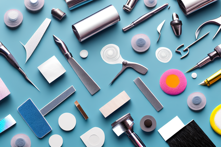 Various tools used for polishing foils