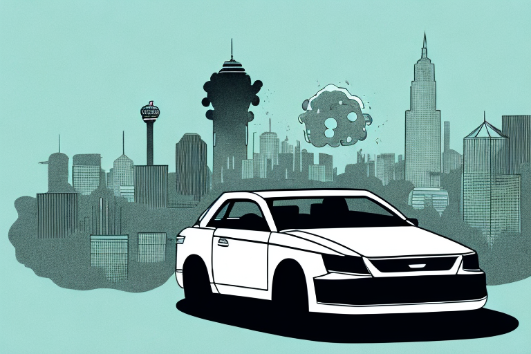 A car with an open hood