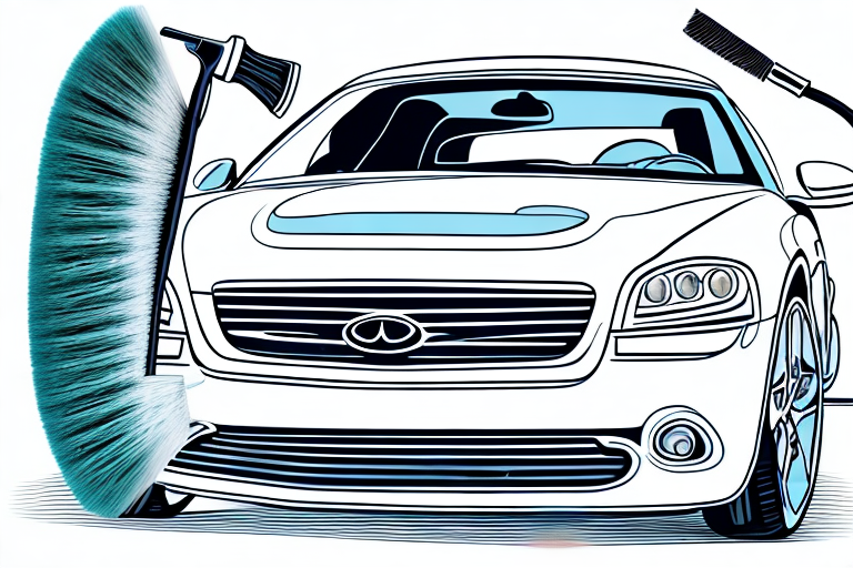 A car being detailed