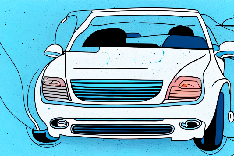 A car undergoing a paint restoration process