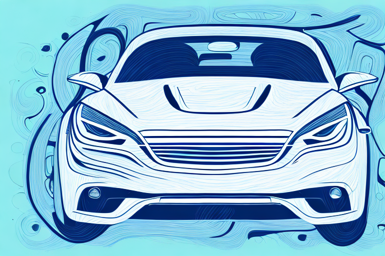 A car in the process of being wrapped with a sleek