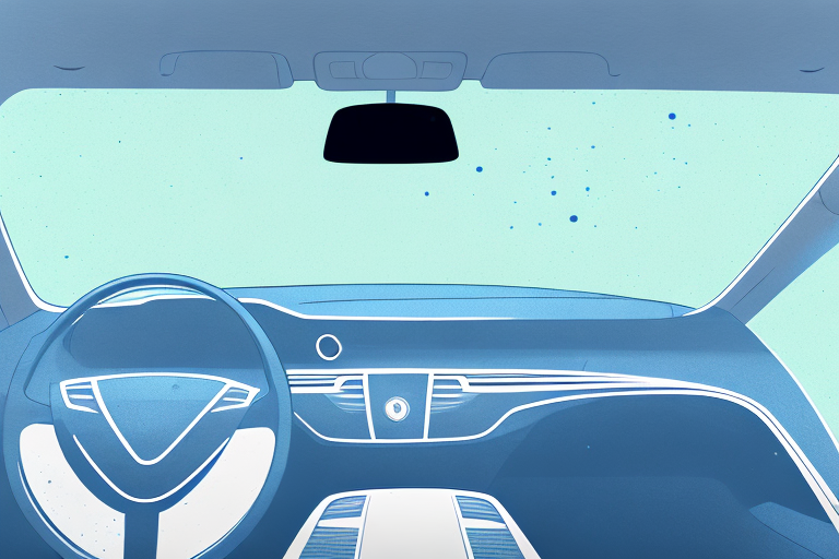 A car interior focusing on the windshield