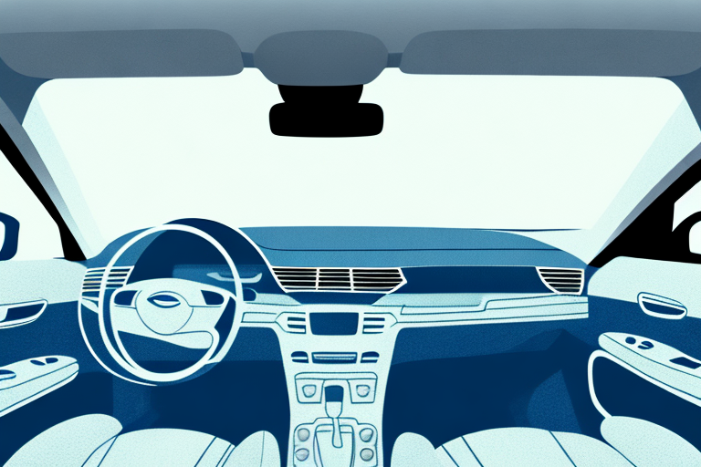 An interior view of a car with foggy windows and some items that can help prevent it