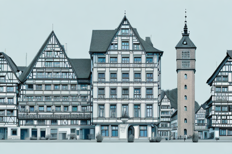 A picturesque view of preußisch oldendorf cityscape with distinctive architectural elements