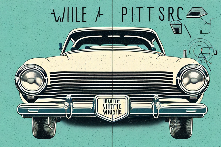A vintage car partially restored