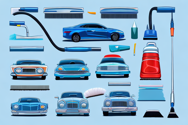 Various car care products such as wax