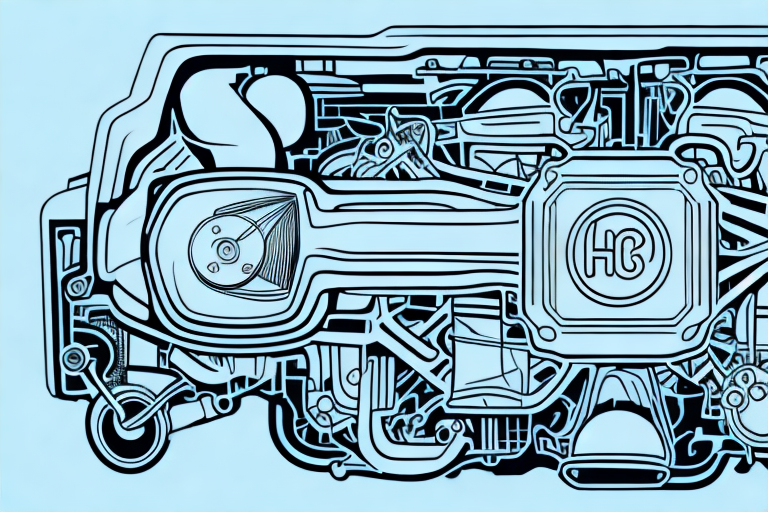 A car engine with an open compartment