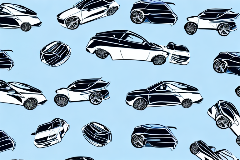 A convertible car with a fabric top