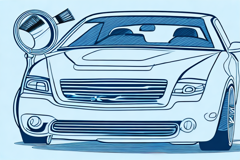A car being detailed