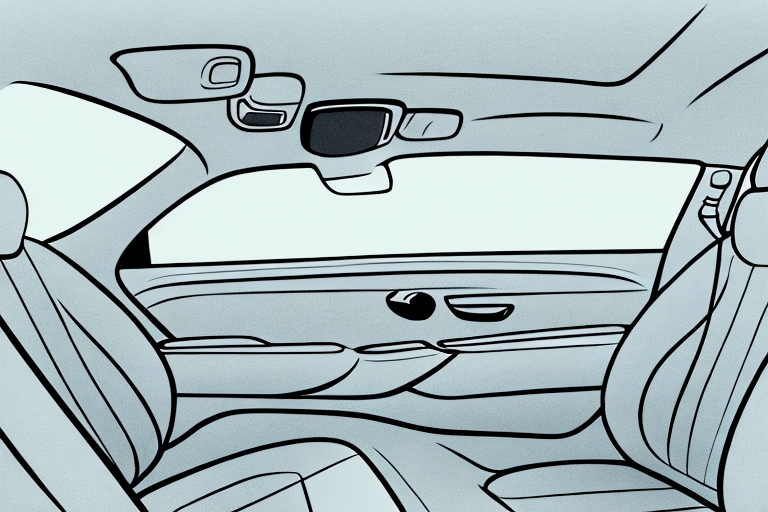 A car interior focusing on the seat upholstery