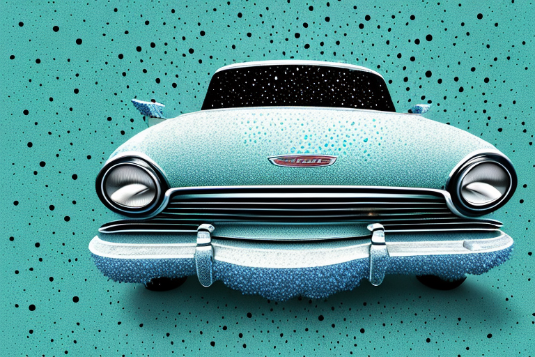 A car parked under a tree with droplets of tree resin on its paintwork