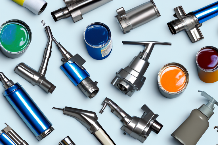 Several different types of spray guns for lacquer