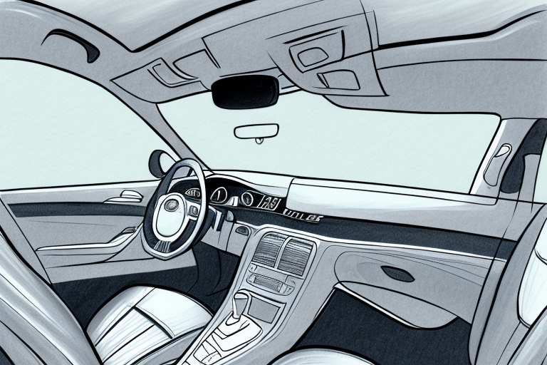 A car interior focusing on the seat upholstery