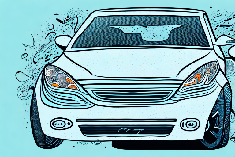 A car with various unique and stylish stickers on its windows