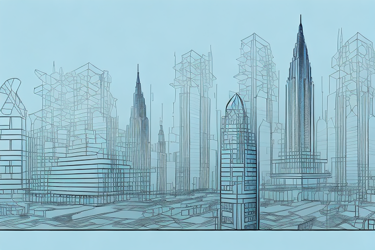 The petershagen cityscape with prominent architectural structures