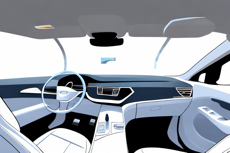 A car interior with various cleaning tools like a vacuum cleaner