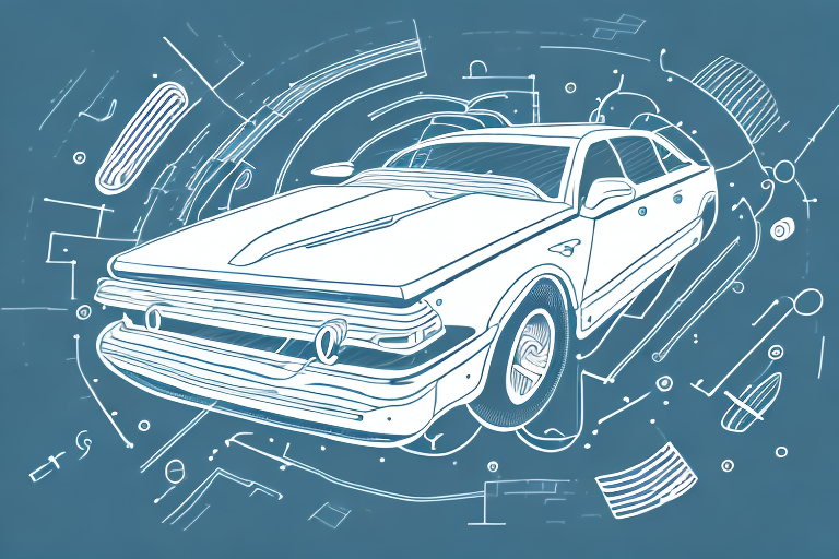 A car with visible mechanical components