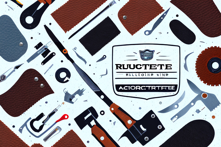 A motorcycle seat being reupholstered with various tools like a staple gun