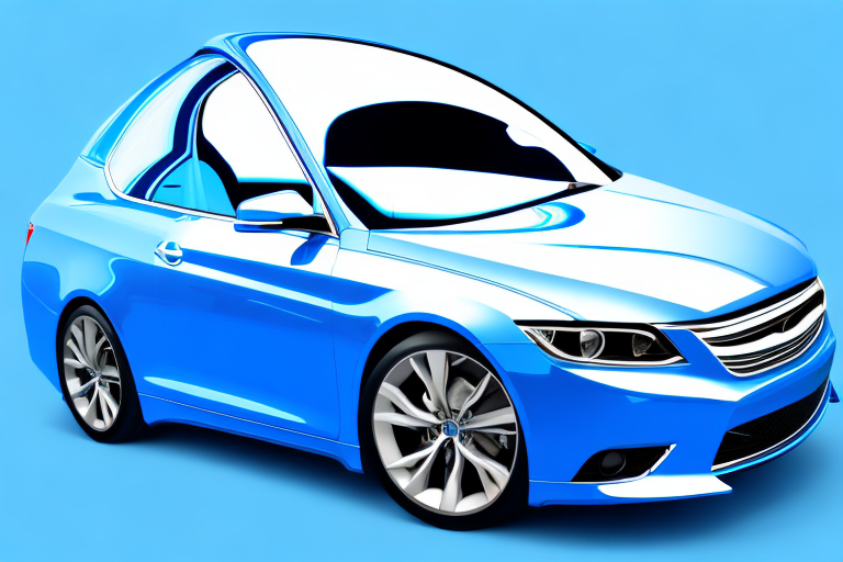 A shiny blue metallic car wrap applied on a sleek car