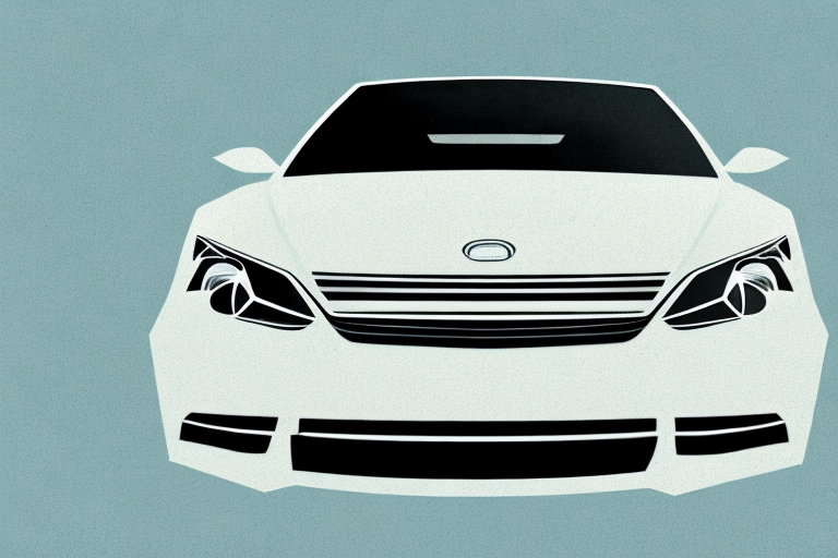 A white car in the center