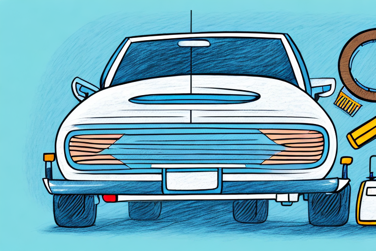 A car with its windshield wipers being replaced