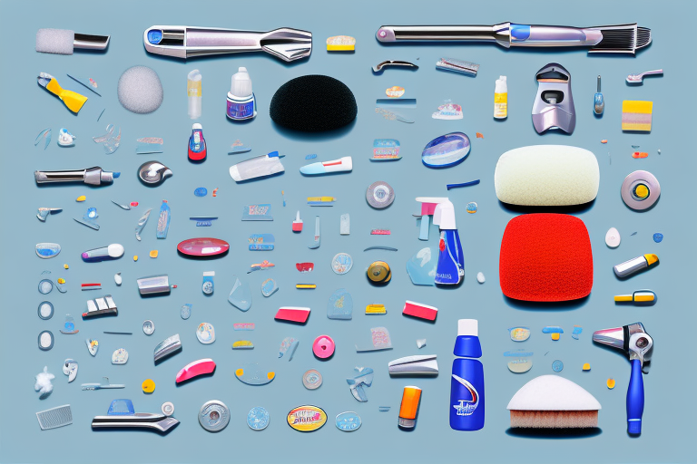 A car door with various stickers on it