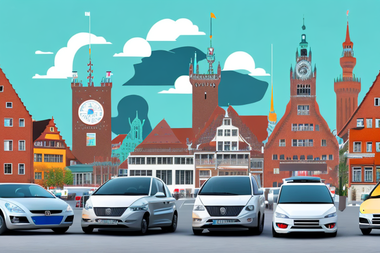 A variety of cars with different types of car wraps