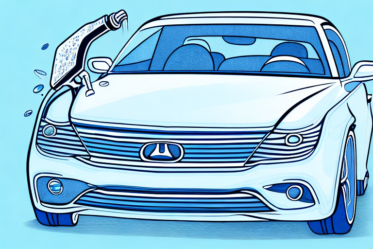 A car being detailed