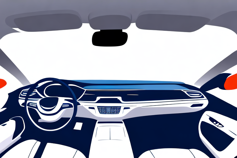 A car interior focusing on a clean and shiny dashboard