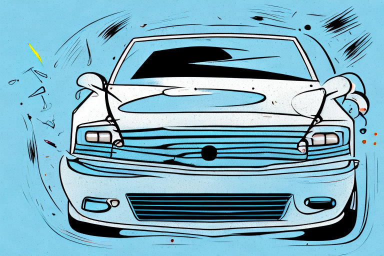 A car with visible scratches on its paintwork