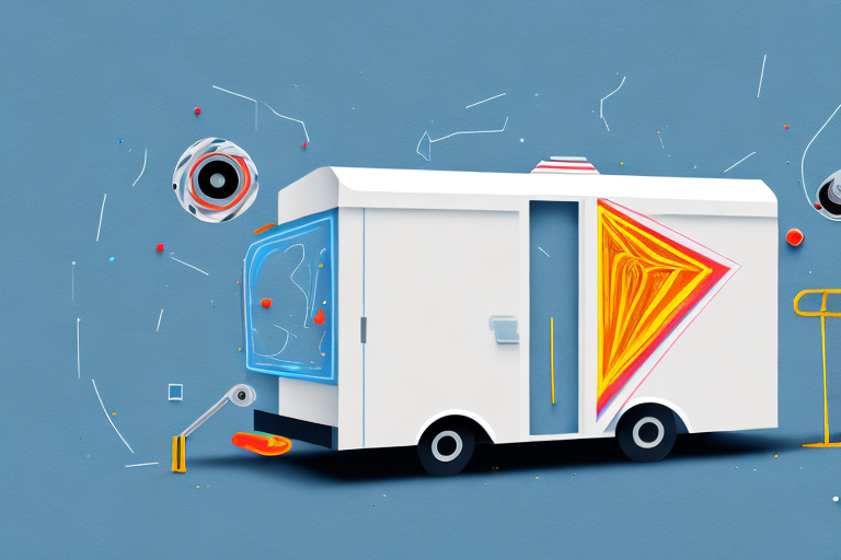A trailer being wrapped in a vinyl foil